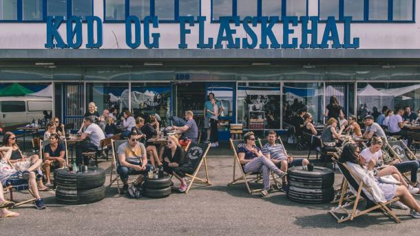 Kødbyens Fiskebar is a popular hangout and food spot in Copenhagen