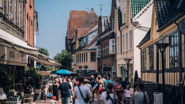 The lively market town of Rudkøbing on Langeland