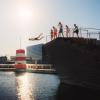 Islands Brygge harbour bath in Copenhagen is a popular spot to cool down in summer