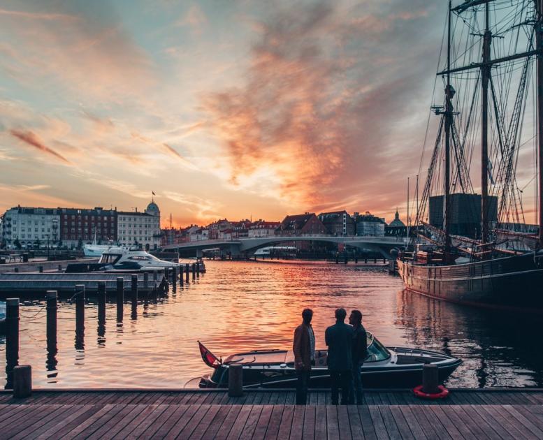 Coucher de soleil de Copenhague